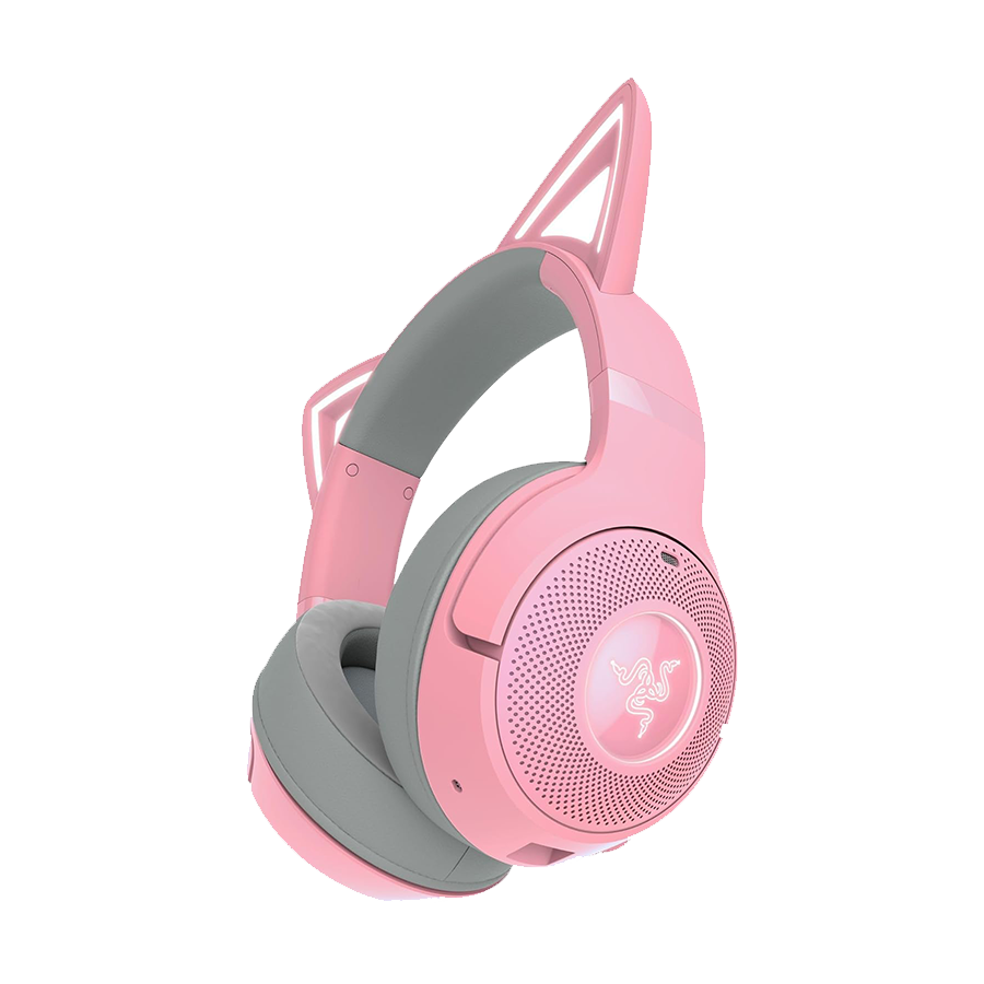 Razer RZ04-04860100-R3M1 Kraken Kitty V2 BT Bežične Bluetooth RGB slušalice Quartz Edition Kitty Ears FRML pakovanje