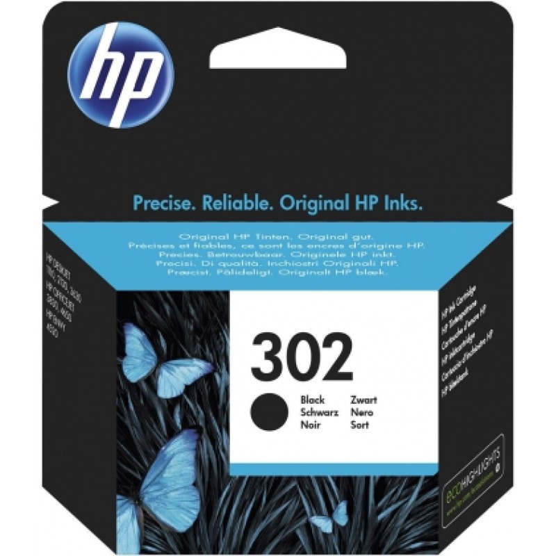 HP 302 F6U66AE Ketridž crni, Crni