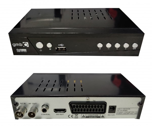 Gembird GMB-TDT-033 Prijemnik zemaljski DVB-T2 Full HD USB RF, Crni