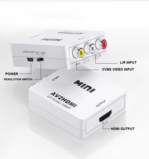 Gembird Video i audio konverter A-AV u HDMI Mini, Beli