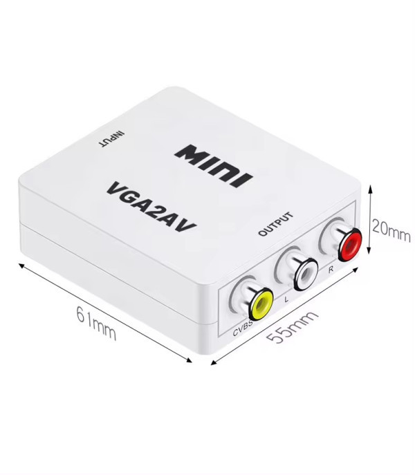 Gembird Konverter VGA u AV Mini, Beli