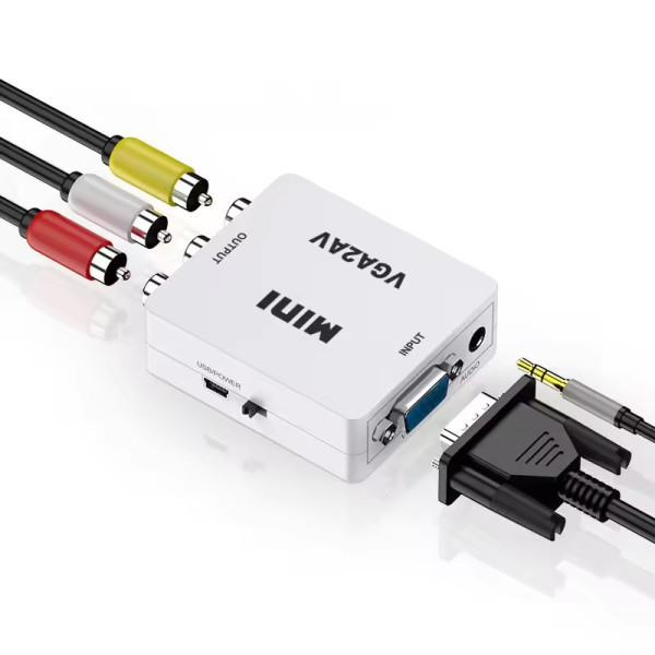 Gembird Konverter VGA u AV Mini, Beli