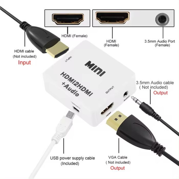 Gembird A-HDMI - HDMI, Mini Audio konverter, Beli