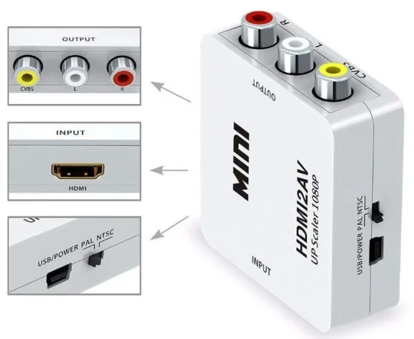 Gembird HMDI na AV Adapter Mini