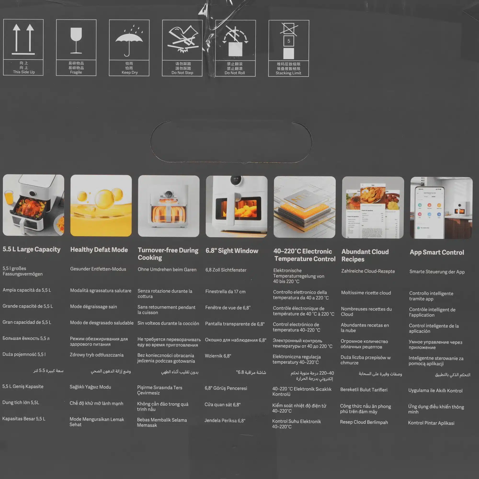 Xiaomi Air Fryer BHR8238EU, 1600 W, 5,5 l, Beli