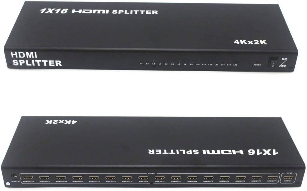 HDMI spliter 1x16 12V/3A ver.1.4 KT-HSP-1.16