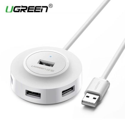 USB Hub 4 port Ugreen 2.0 CR106 beli