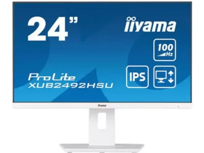 Monitor 24 Iiyama XUB2492HSU-W6  1920x1080/Full HD IPS/100Hz/4ms/HDMI/DP/USB/Zvučnici/beli