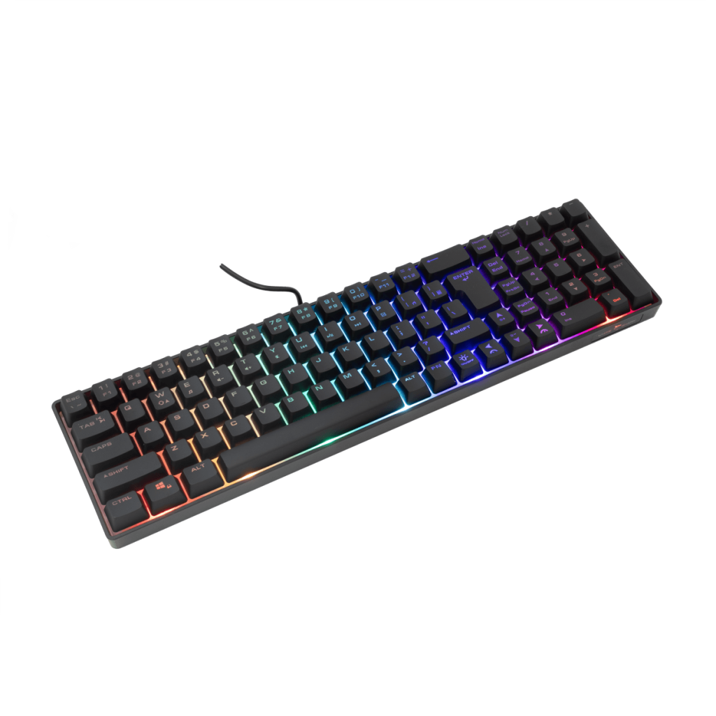 Tastatura White Shark GLADIUS Full Layout/Membranska/RGB/US/Crna