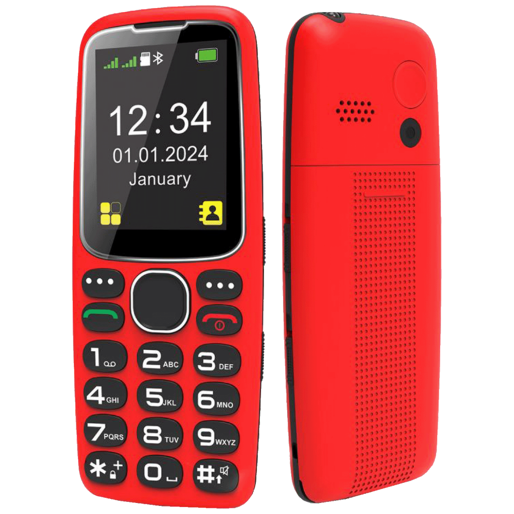 Mobilni telefon Meanit Senior 10 plus crveni