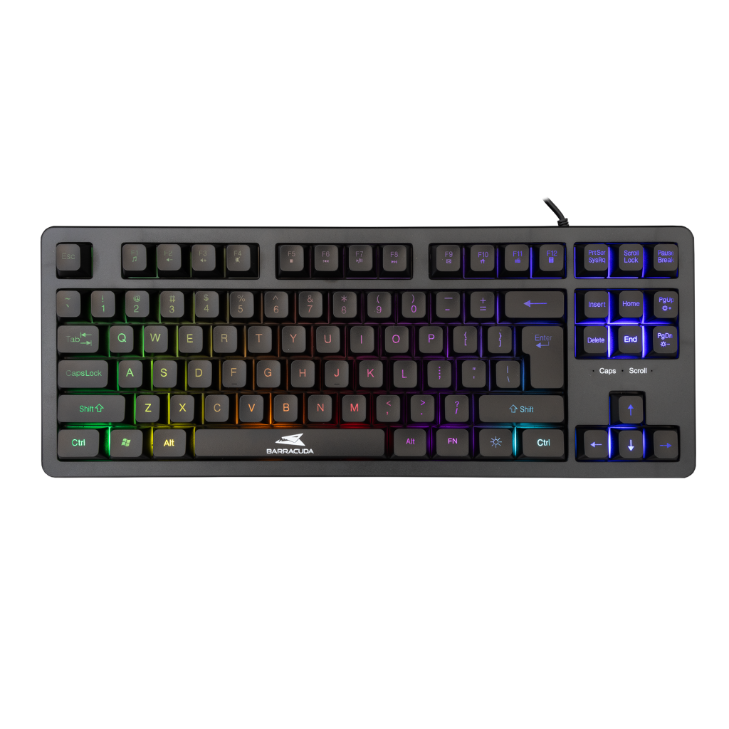 Tastatura Baracuda KRILL 87/Membranska/RGB/Crna/US