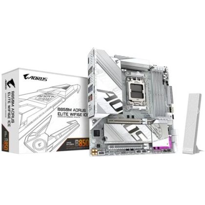 Matična ploča AM5 Gigabyte B850M Aorus Elite WIFI 6 Ice DDR5 DP/MI/M.2
