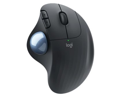 Logitech Ergo M575s Wireless Trackball Mouse, Graphite Blue Ball