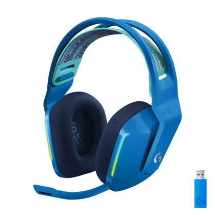 Logitech G733 Lightspeed Wireless RGB Gaming Headset, Blue