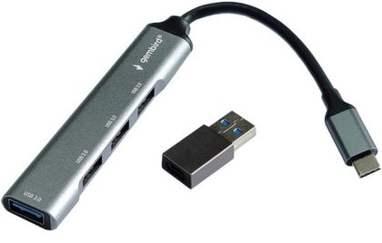 UHB-U3P4-05 HUB Type-C+A to 4*USB3.0 Aluminum