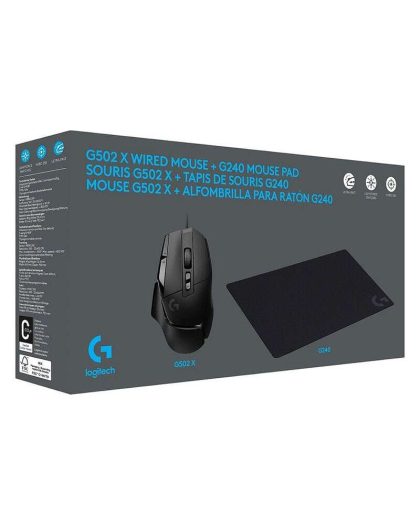 Gaming miš Logitech G502 X + G240 gaming podloga
