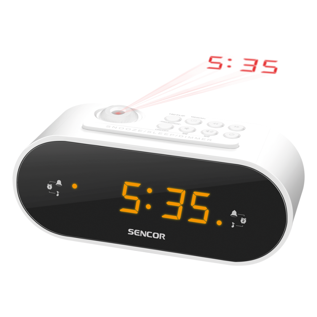 FM radio alarm sa projektorom vremena SENCOR SRC 3100 W beli