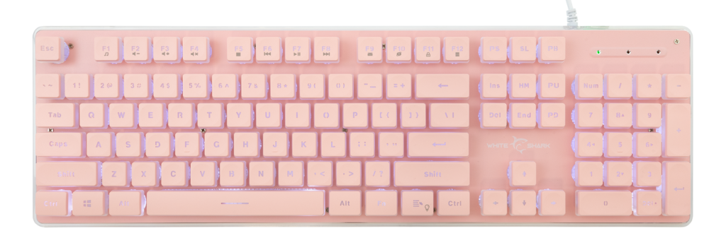 Tastatura White Shark TACHI Full Layout/Membranska/RGB/Pink/US