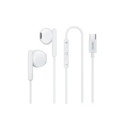 REMAX RM-522a White Type-C Wired Earphones  (With Digital Interface)