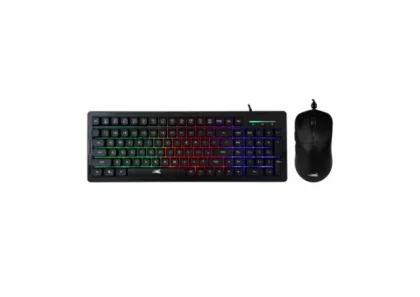 Tastatatura + miš Baracuda ORCA Full Layout/Membranska/RGB/US + 7200DPI/Optički/Crna